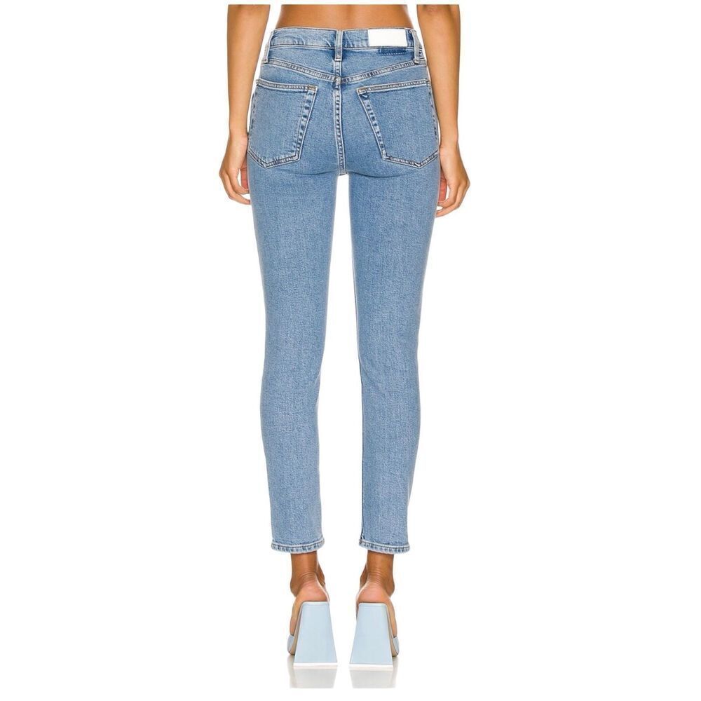 RE/DONE 90s High Rise Ankle Crop Jeans, Size 29, Costa Indigo - Picture 3 of 4